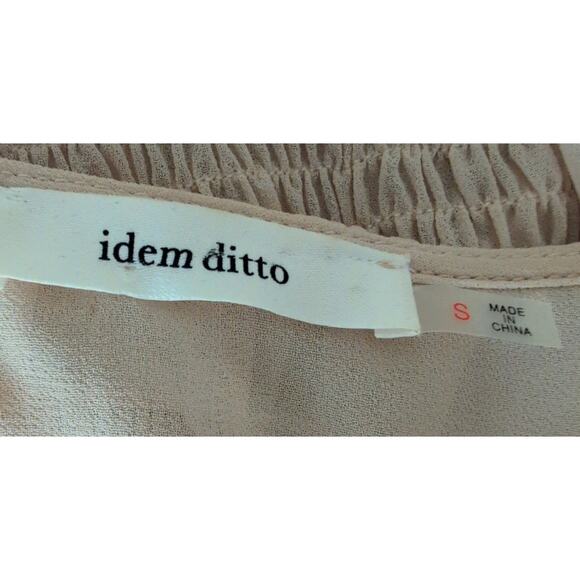 Sheer Ruffled Boho Babydoll Cropped Top Small Coquette Romantic Fairy Renn Faire - Picture 4 of 4